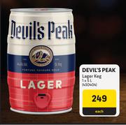 Devil's Peak Lager Keg-5L Each