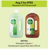 Dettol Antiseptic Liquid Or Disinfectant Liquid Aloe Vera-For Any 2 x 750ml