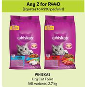 Whiskas Dry Cat Food (All Variants)-For Any 2 x 2.7Kg