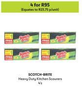 Scotch Brite Heavy Duty Kitchen Scourers-For 4 x 4's