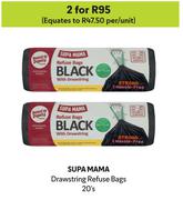 Supa Mama Drawstring Refuse Bags-For 2 x 20's
