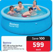 Bestway 244 x 66cm Fast Set Pool-Each
