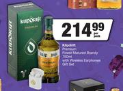Klipdrift Premium Finest Matured Brandy 750ml With Wireless Earphones Gift Set-Per Pack