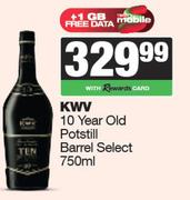 KWV 10 Year Old Potstill Barrel Select-750ml