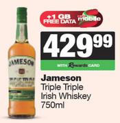 Jameson Triple Triple Irish Whisky-750ml