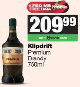Klipdrift Premium Brandy-750ml