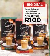 Cuppa Jo Instant Cappuccino Or Latte Assorted-For Any 2 x 10's Pack