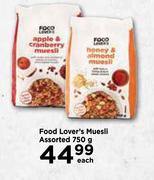 Food Lover's Muesli Assorted-750g Each