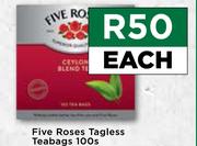Five Roses Tagless Teabags-100s Each