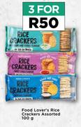 Food Lover's Rice Crackers Assorted-For 3 x 100g