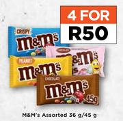 M & M's Assorted-For 4 x 36g/45g