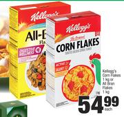 Kellogg's Corn Flakes 1kg Or All Bran Flakes 1kg-Each