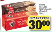 Bakers Red Label Cream Biscuits (Selected)-For Any 2 x 200g