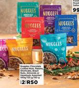 Nuggles Chocolate Coated Nuts, Raisins, Shortcake, Brazil Nuts, Almonds Hazelnuts-For 2x100/125/150g