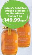 Nature's Gold Raw Orange Blossom Or Macadamia Honey-1Kg Each