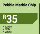 3DM 13mm White Pebble Marble Chip