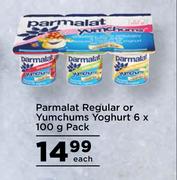 Parmalat Regular Or Yumchums Yoghurt-6 x 100g Pack Each