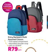 Entry Backpack Multi Assorted Colours-Each