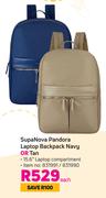 Supa Nova Pandora Laptop Backpack Navy Or Tan-Each