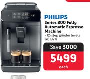 Philips Series 800 Fully Automatic Espresso Machine 