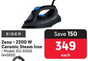 Eiger Zeno 2200W Ceramic Steam Iron EG-SI003