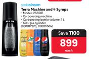 Soda Stream Terra Machine & 4 Syrups 266501-Each
