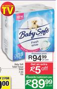 Baby Soft Toilet Tissue Rolls 2 Ply 18's Pack-Per Pack