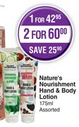 Nature's Nourishment Hand And Body Lotion Assorted-For 1 x 175ml