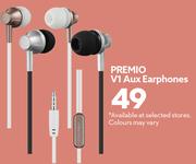 Premio V1 Aux Earphones