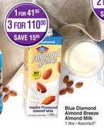 Blue Diamond Almond Breeze Almond Milk Assorted-1L