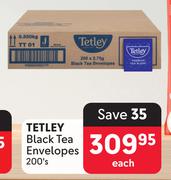 Tetley Black Tea Envelopes-200's Each