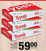 Typek White Office A4 Paper 500 Sheets-Per Pack