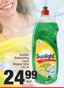 Sunlight Dishwashing Liquid (Regular Only)-750ml Each