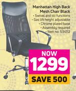 Manhattan High Back Mesh Chair Black