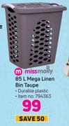 Miss Molly Linen Bin Taupe
