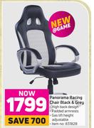 Panorama Racing Chair Black & Grey
