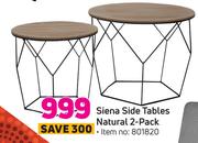 Siena Side Tables Natural 2 Pack