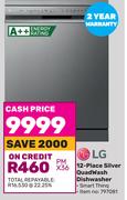 LG 12-Place Silver QuadWash Dishwasher