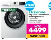 Hisense 6Kg Front Loader White Washing Machine