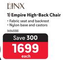 Linx Empire High Back Chair