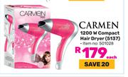 Carmen 1200W Compact Hair Dryer 5137