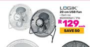 Logik 20cm USB Fan