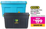 Addis 110L Rough Tote Storage Box Blue Or Black-Each