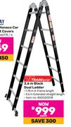 Tradequip 3.6m Black Dual Ladder