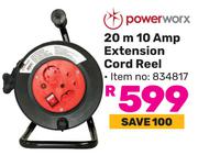 Powerworx 20m 10 Amp Extension Cord Reel