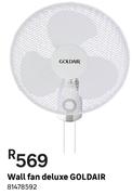 Goldair Deluxe Wall Fan 81478592