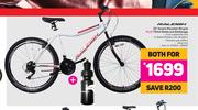 Raleigh 26" Ascent Mountain Bicycle Plus 750ml Bottle & Bottlecage-For Both 
