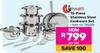 Tissolli 15 Piece Stainless Steel Cookware Set 725339