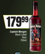 Captain Morgan Black Label Rum-750ml