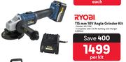 Ryobi 115mm 18V Angle Grinder Kit XG-115K-Per Kit